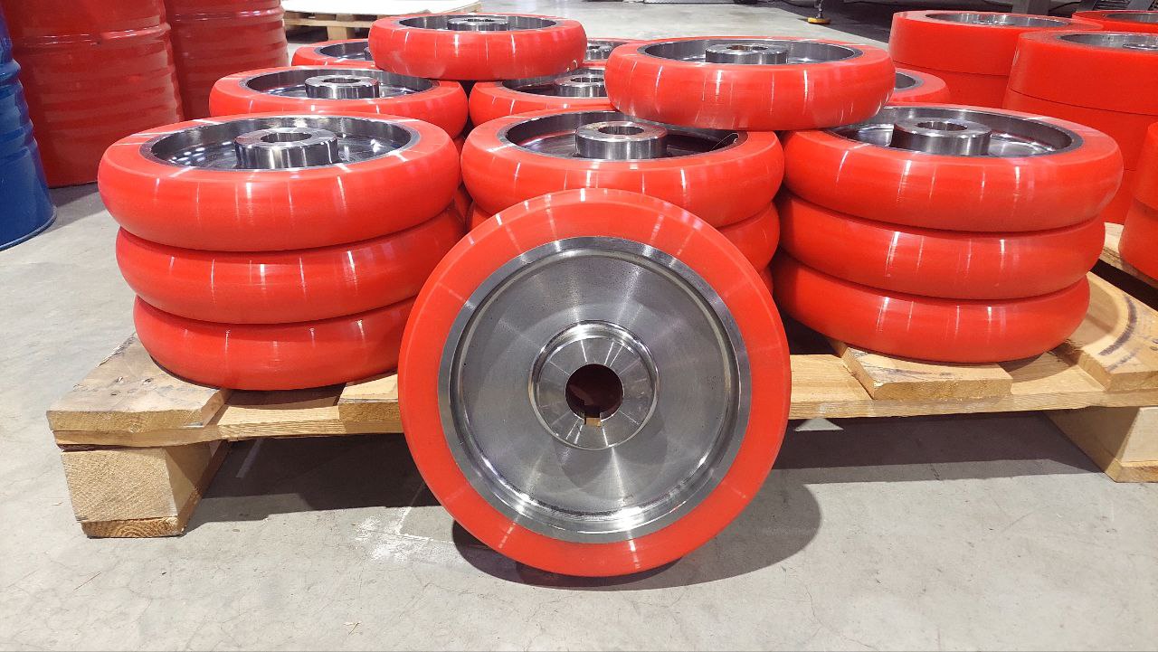 Покрытие полиуретаном колес, роликов и валов, восстановление колес складской погрузочной техники